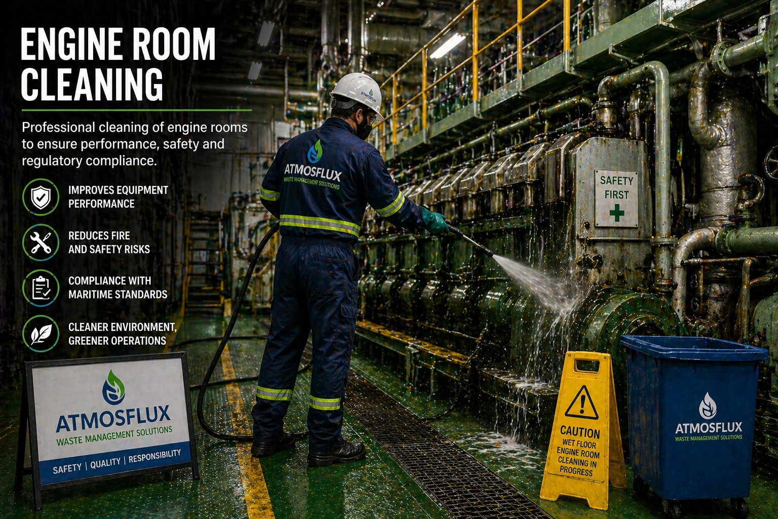 Engine room cleaning